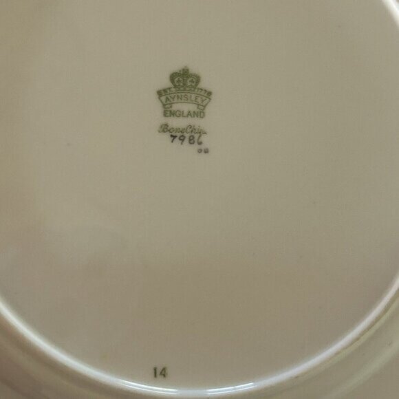 John Ansley Bone China 7986 00 Place Setting Gold Leaf Ornate Pink Vtg - Picture 16 of 16